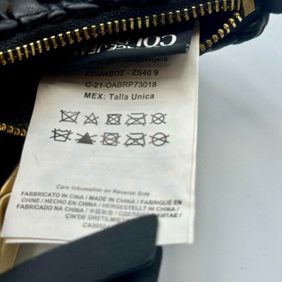 🆕 VERSACE JEANS COUTURE 🧿 NWT Black Mini Crunchy Bag - Picture 12 of 16